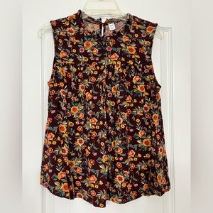 Old Navy Floral Sleeveless Peasant Top